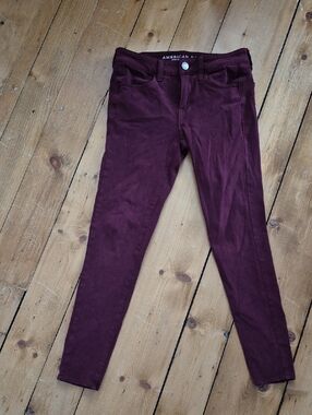 American Eagle Outfitters Burgundy Skinny Jeans